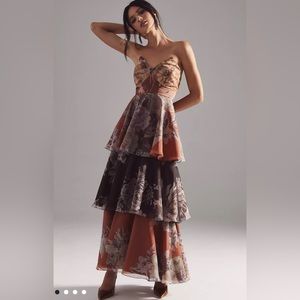 Anthropologie Giesha Designs Martina Floral Dress Size Small